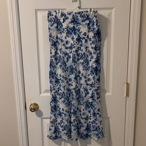Abercrombie & Fitch Blue Floral Maxi Skirt
